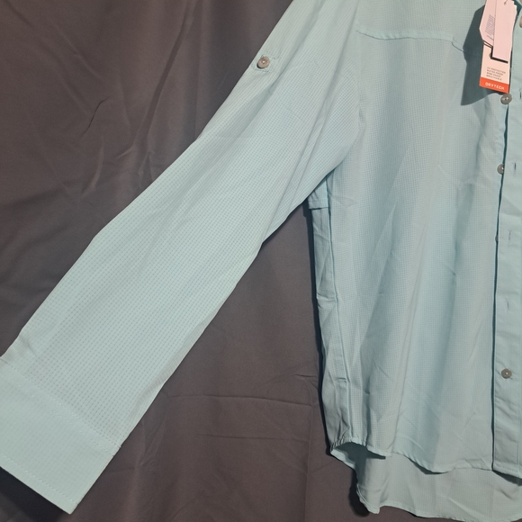 Powder Gray Light Blue Button-Up Shirt - Picture 7 of 9